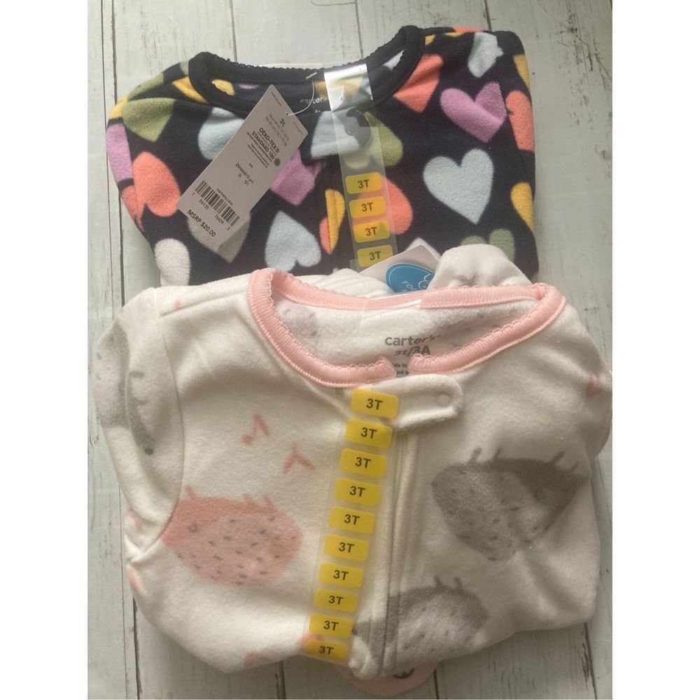 Carter’s Set of 2 Footie Sleeper Pajamas NWT Size 2T